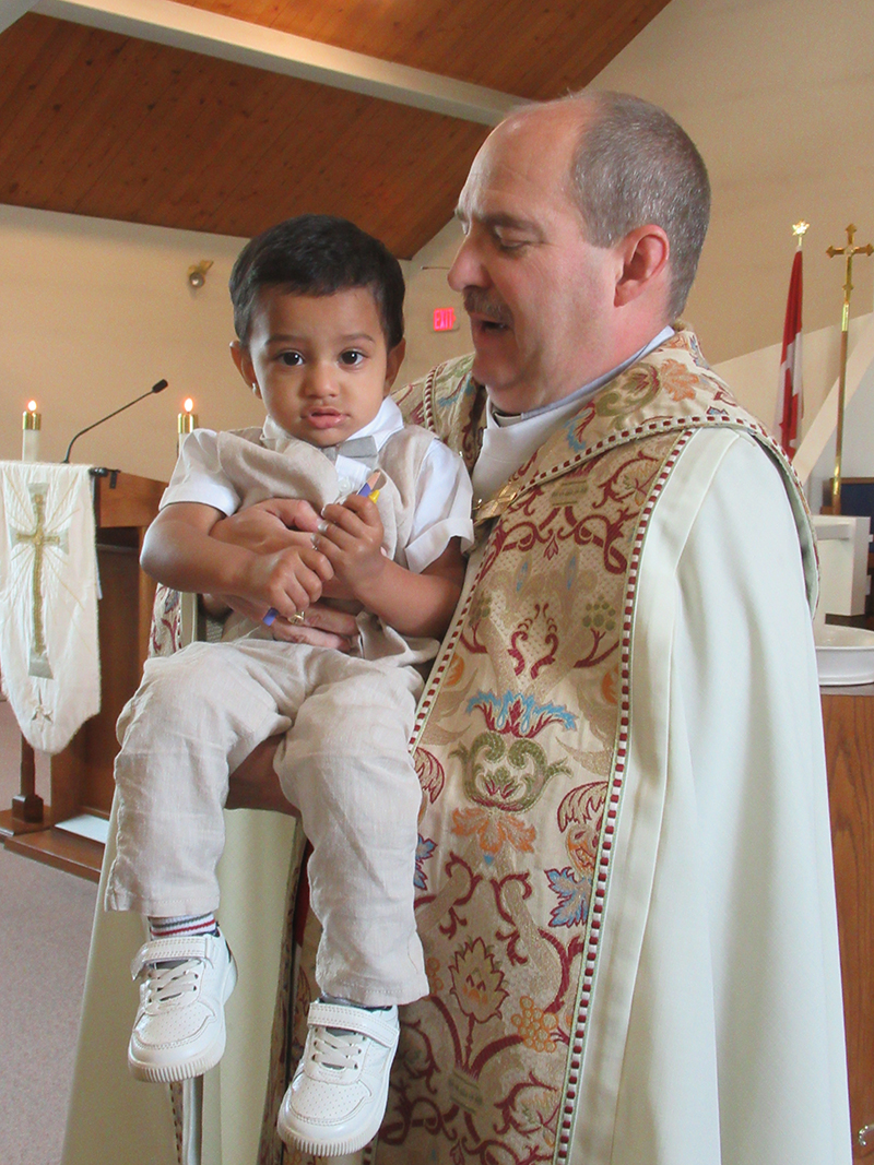 Keanu at his Baptism